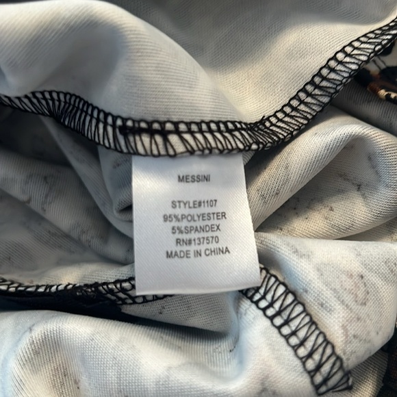 Messini Leopard Print Pleated Stretch A-Line Skirt Size Medium NWT - Picture 7 of 8